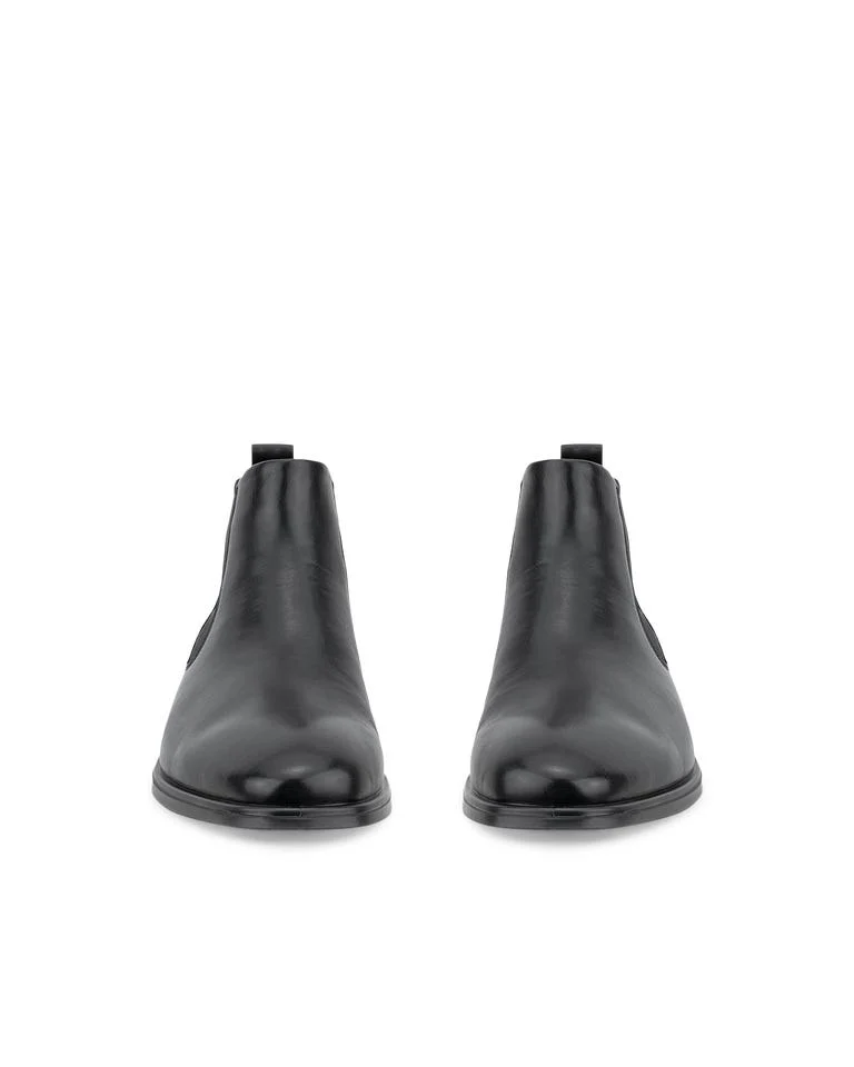 ECCO Herren Melbourne Leder Chelsea Stiefel | Schwarz