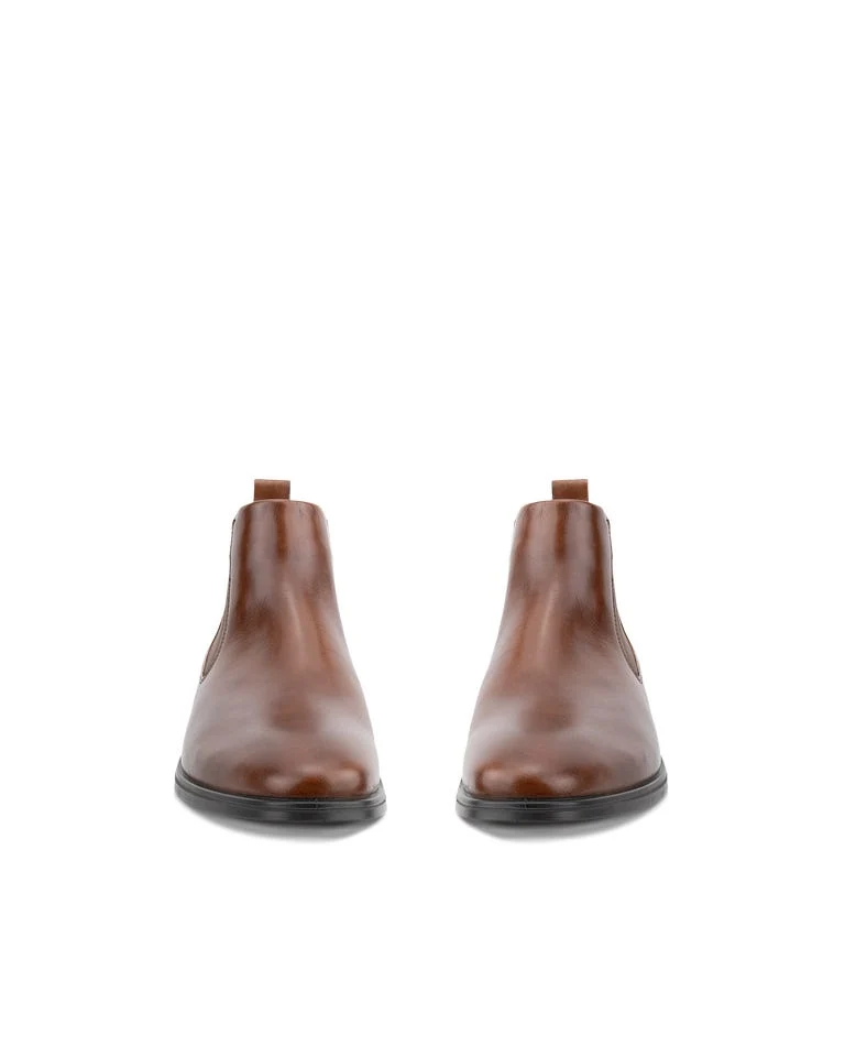 ECCO Herren Melbourne Leder Chelsea Stiefel | Kamel