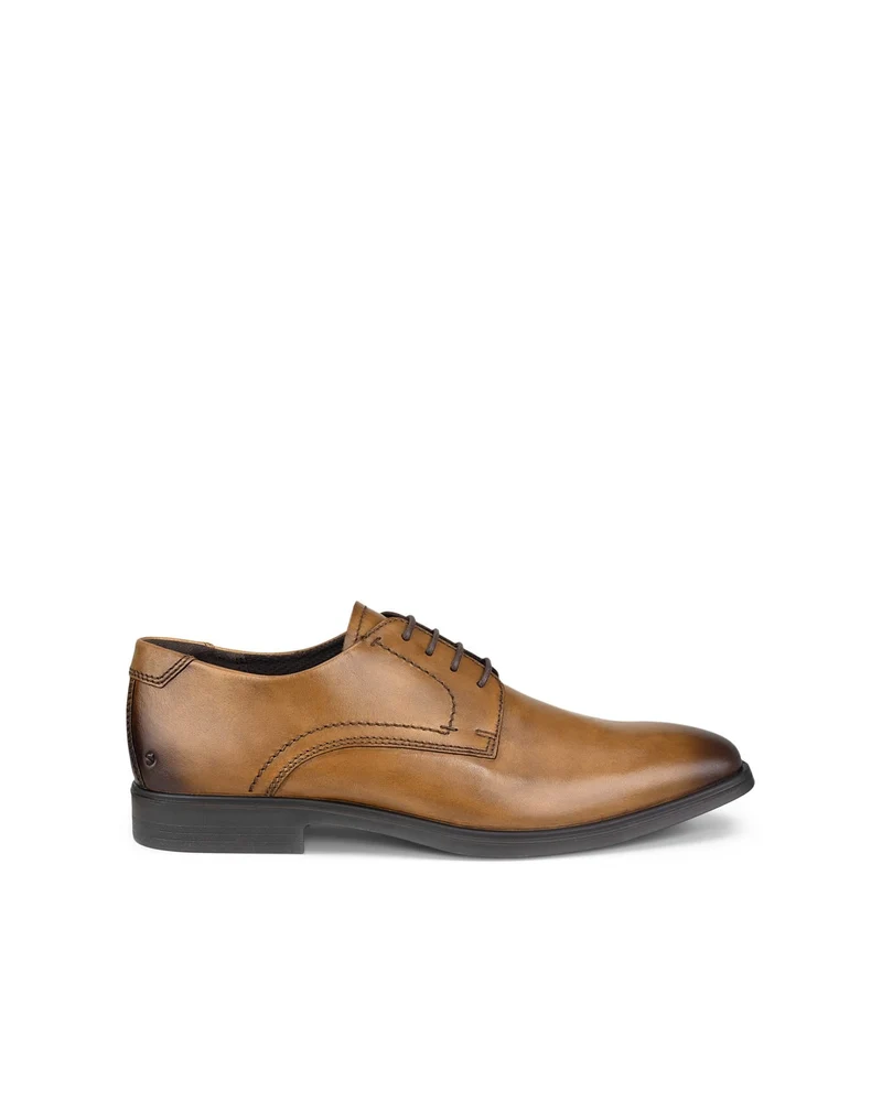ECCO Herren Melbourne Derby-Schuh aus Leder | Hellbraun