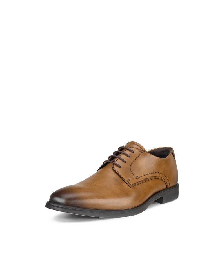 ECCO Herren Melbourne Derby-Schuh aus Leder | Hellbraun