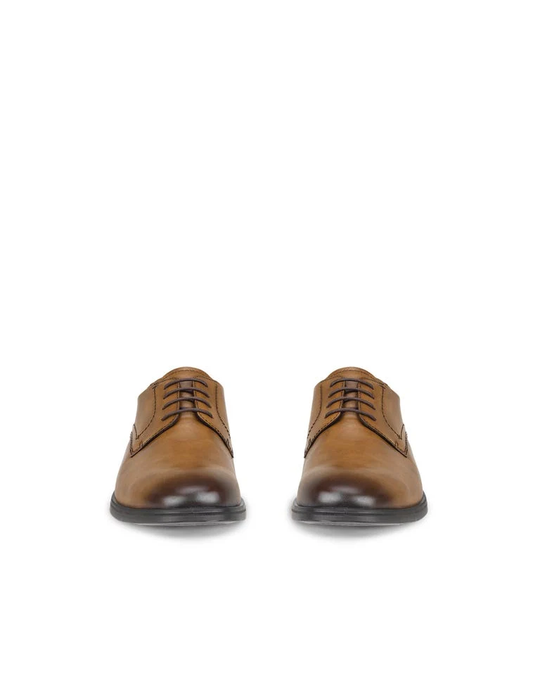 ECCO Herren Melbourne Derby-Schuh aus Leder | Hellbraun
