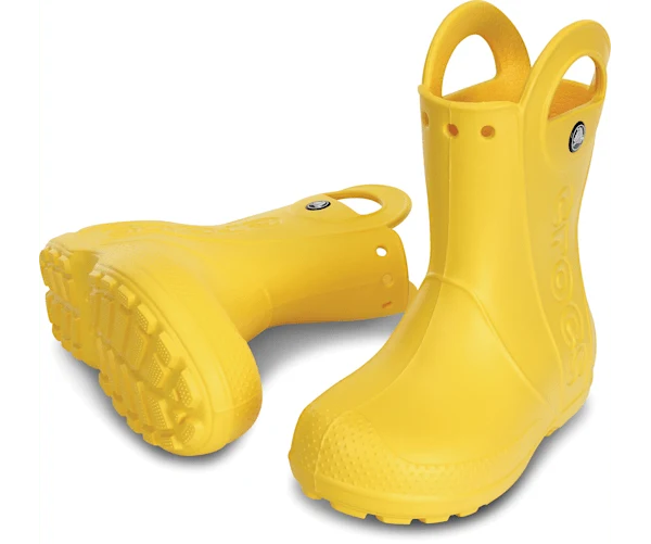 Crocs Klassische Handle It Regenstiefel für Kinder – Gelb