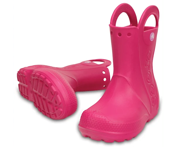 Crocs Klassische Handle It Regenstiefel für Kinder – Candy Pink