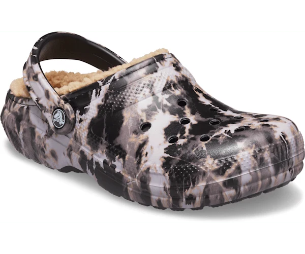 Crocs Unisex Classic Bleach Lined Clog - Schwarz