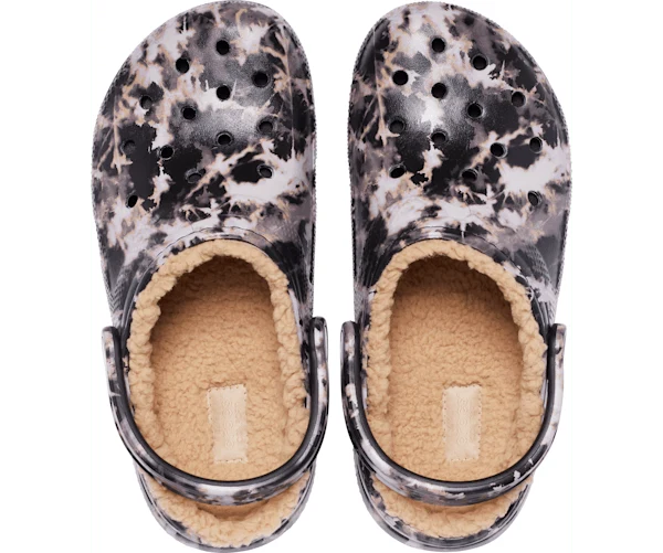 Crocs Unisex Classic Bleach Lined Clog - Schwarz