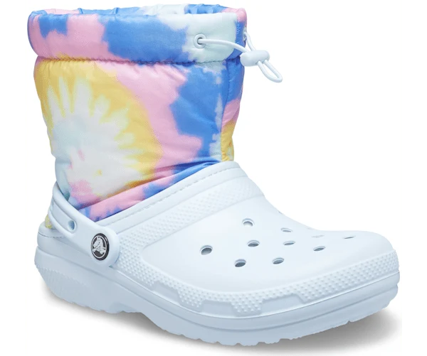 Crocs Unisex Classic Lined Neo Puff Tie Dye Stiefel – Mineralblau