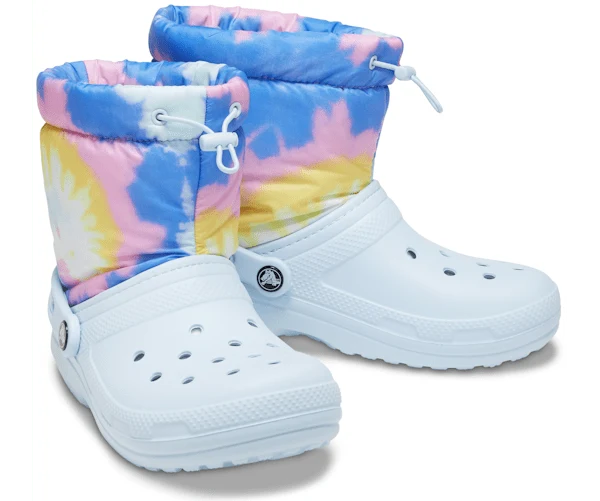 Crocs Unisex Classic Lined Neo Puff Tie Dye Stiefel – Mineralblau