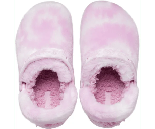 Crocs Unisex Classic Fur Sure Lined Clogs - Ballerina Rosa / Weiß