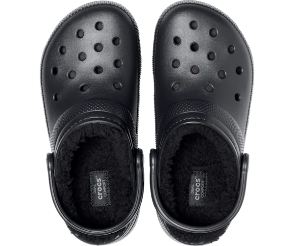 Crocs Unisex-Klassiker Lined Clog - Schwarz / Schwarz