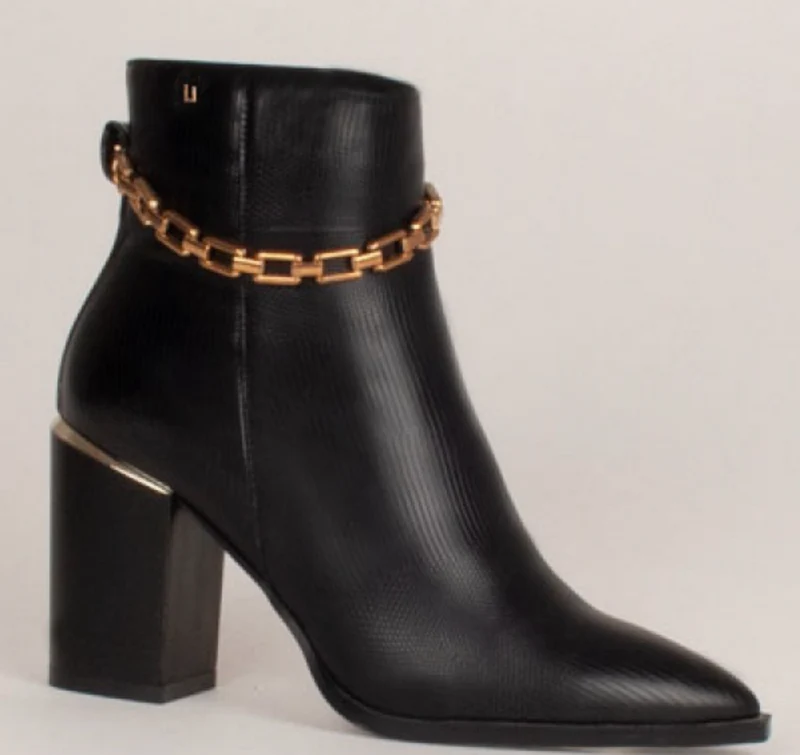 Una Healy Damen Foolish Beat Stiefeletten – Vinyl Black Chain