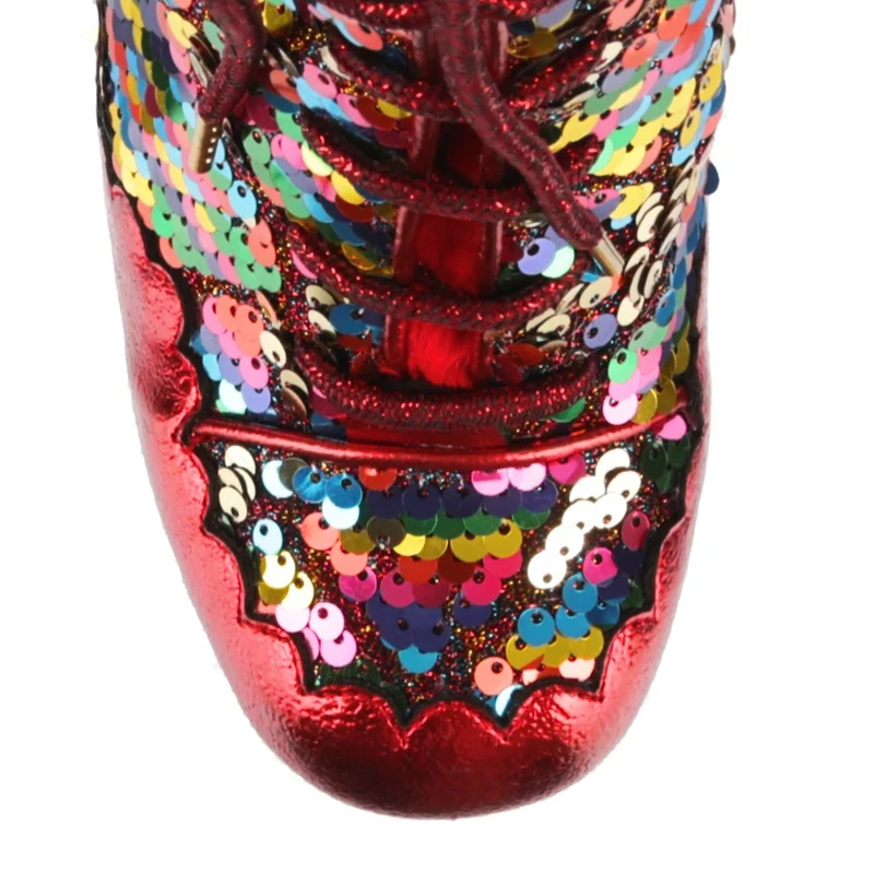Irregular Choice Damen-Stiefelette Pierrette mit Absatz - Rot