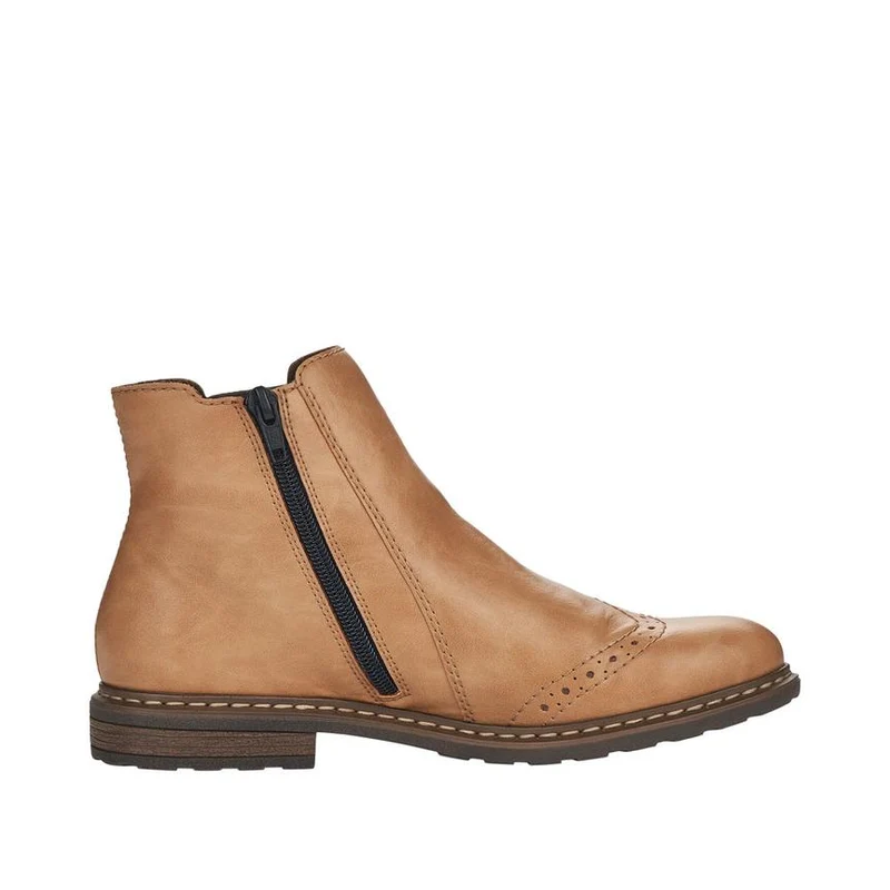 Rieker Damen-Stiefelette mit Fleece-Futter – Braun