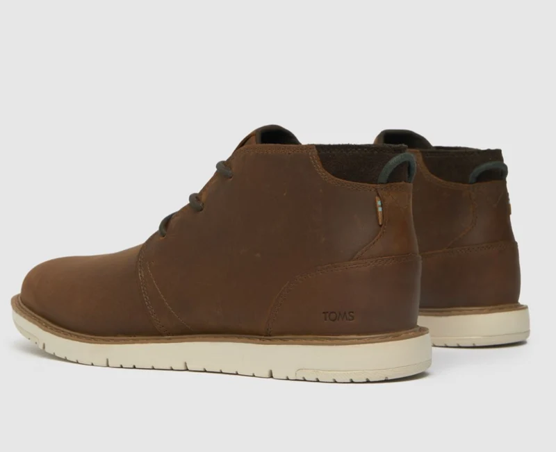 TOMS Wasserabweisende Navi-Lederstiefel für Herren – Topasbraun