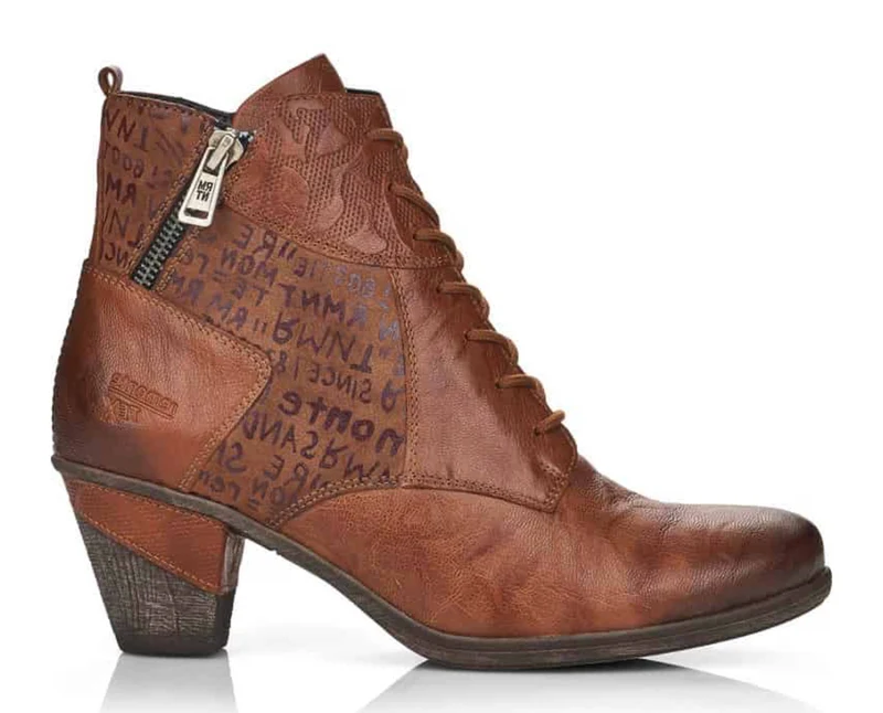Remonte Damen-Stiefeletten mit mittelhohem Absatz – Braun
