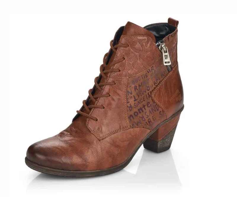 Remonte Damen-Stiefeletten mit mittelhohem Absatz – Braun
