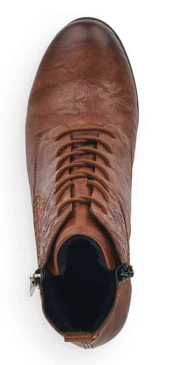 Remonte Damen-Stiefeletten mit mittelhohem Absatz – Braun