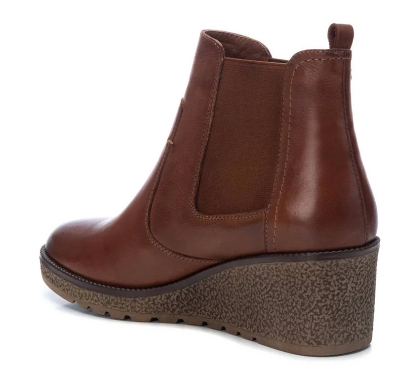 Carmela Damen-Stiefelette mit Keilabsatz – Kamel