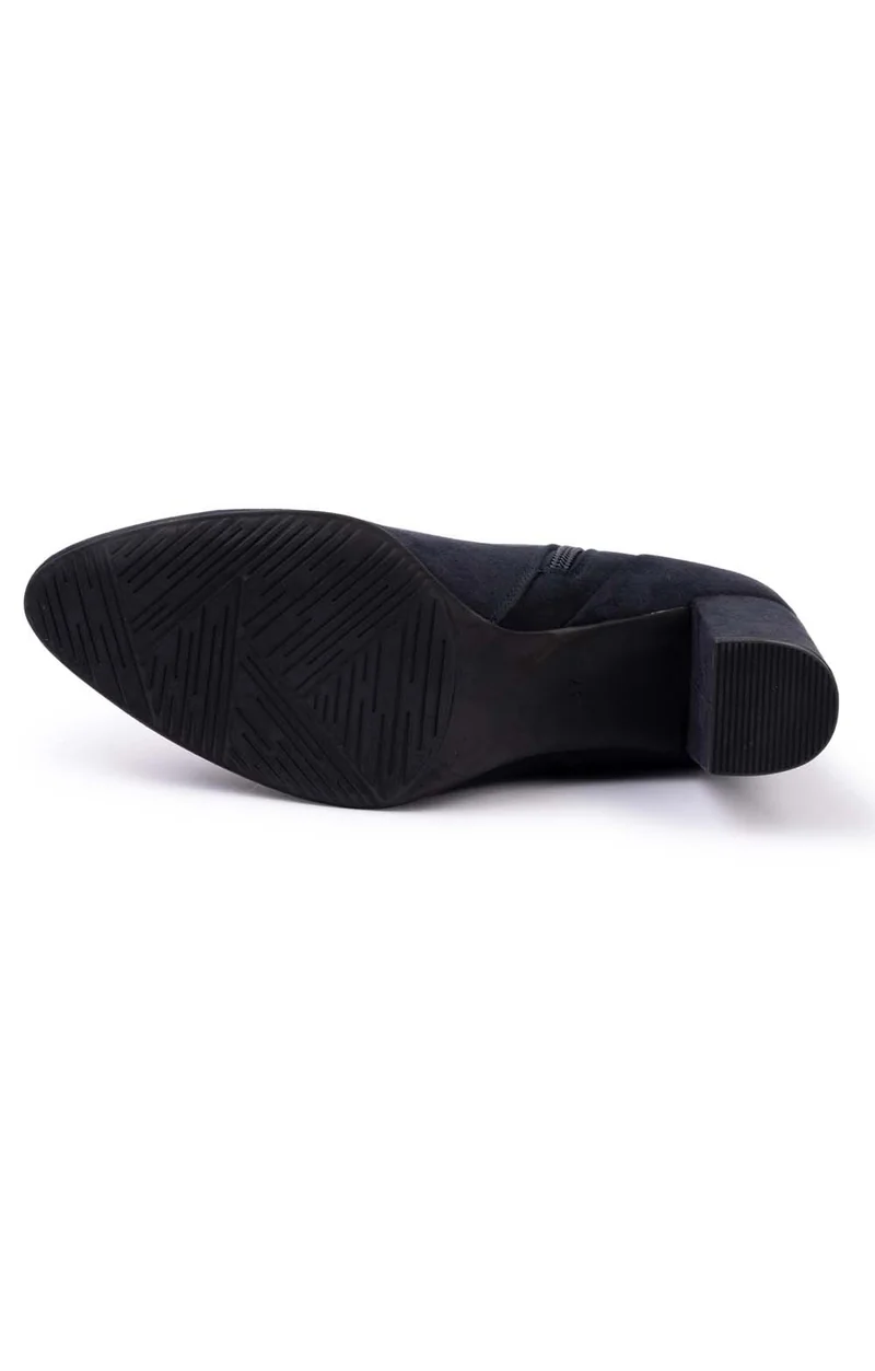 Marco Tozzi Modische Damen-Wildlederstiefel – Marineblau