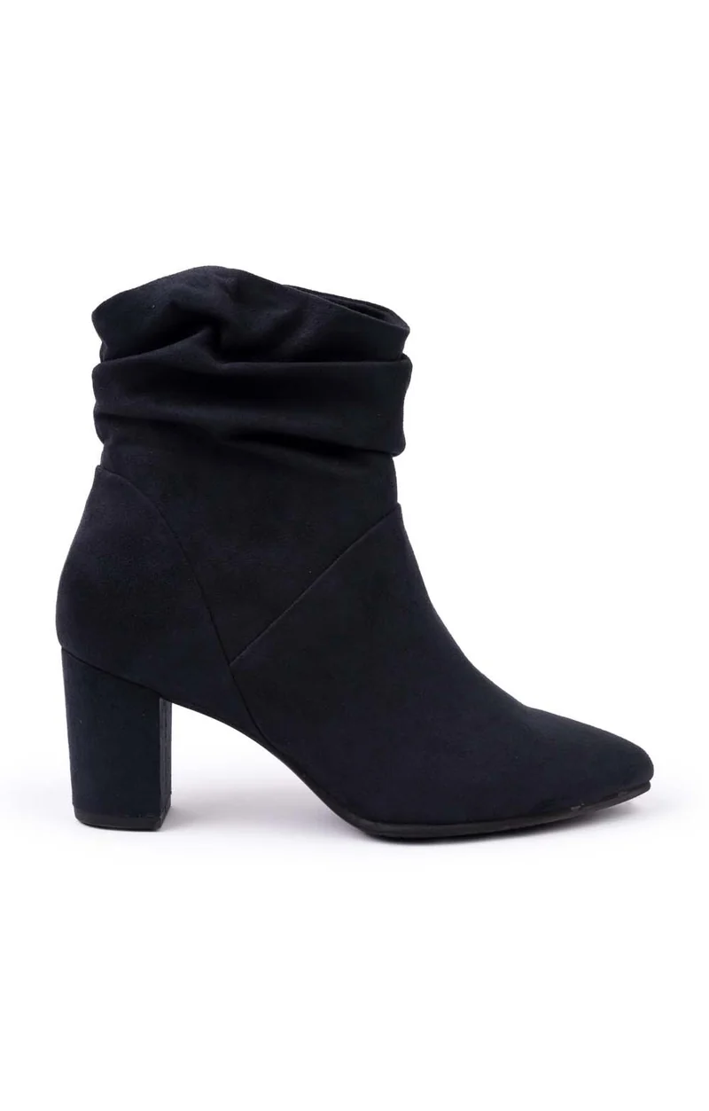 Marco Tozzi Modische Damen-Wildlederstiefel – Marineblau