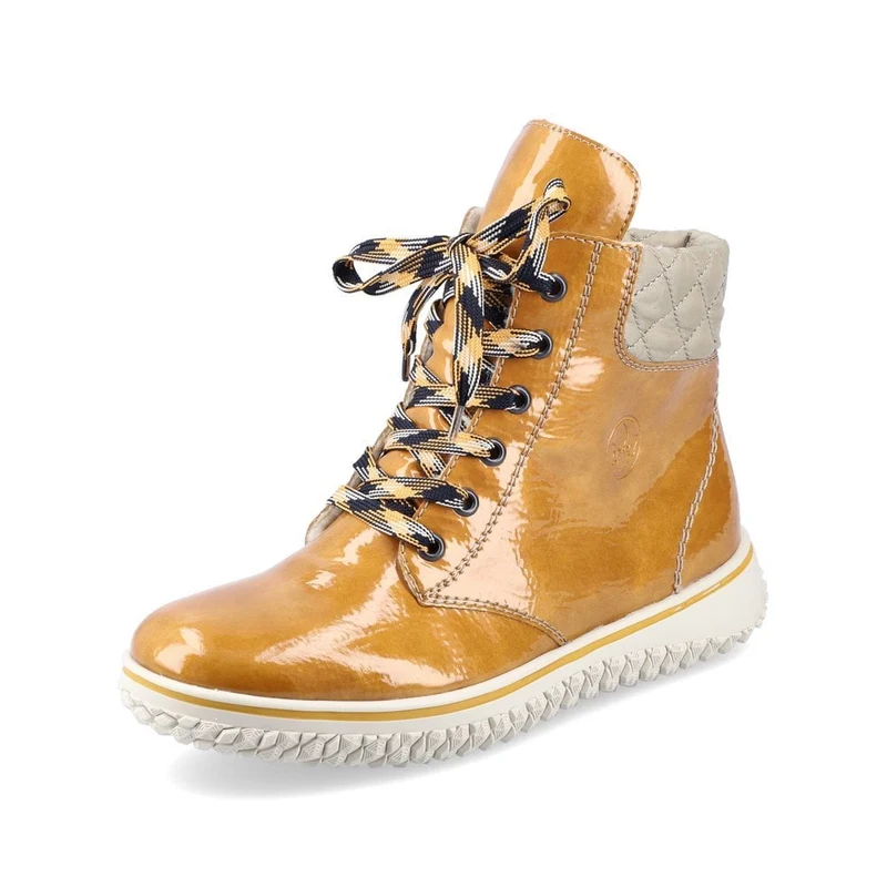 Rieker Damen-Stiefelette mit Fleece-Futter – Gelb
