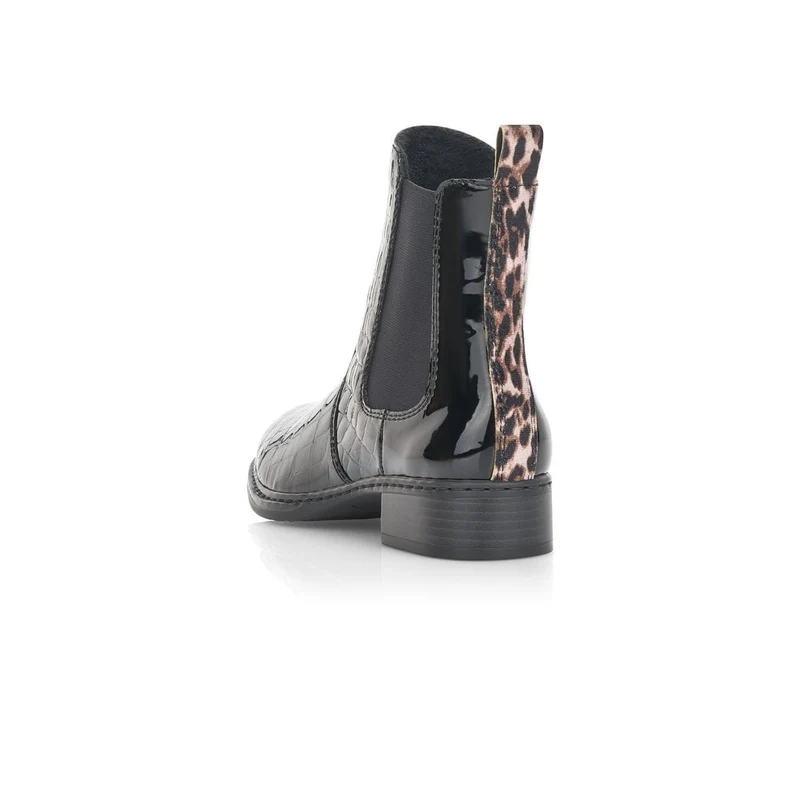 Rieker Damen-Stiefelette mit Fleece-Futter – Schwarz