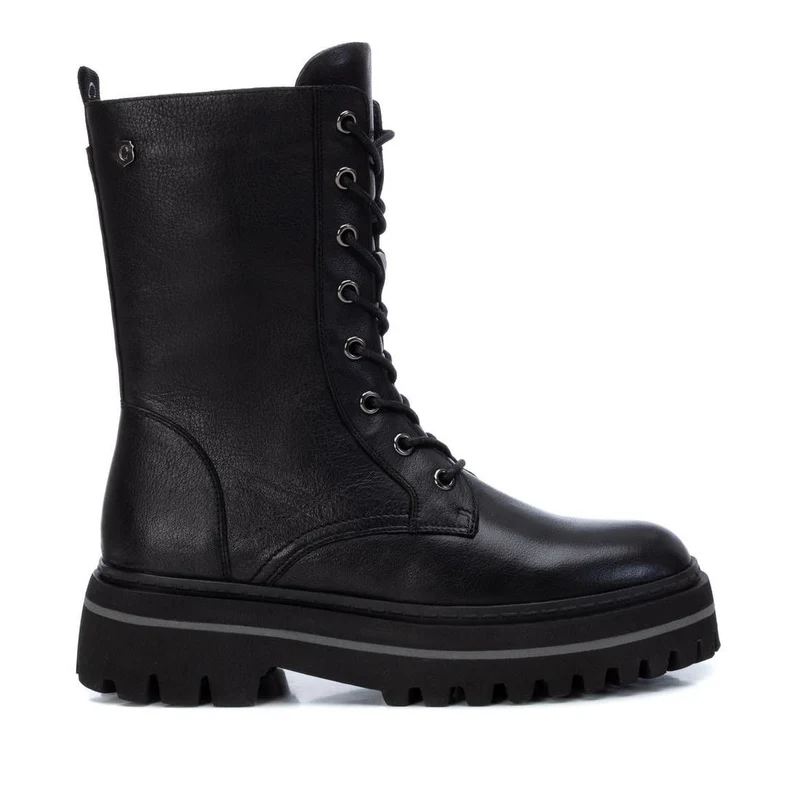 Carmela Modischer Damenstiefel aus Leder – Schwarz
