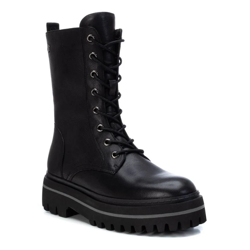 Carmela Modischer Damenstiefel aus Leder – Schwarz