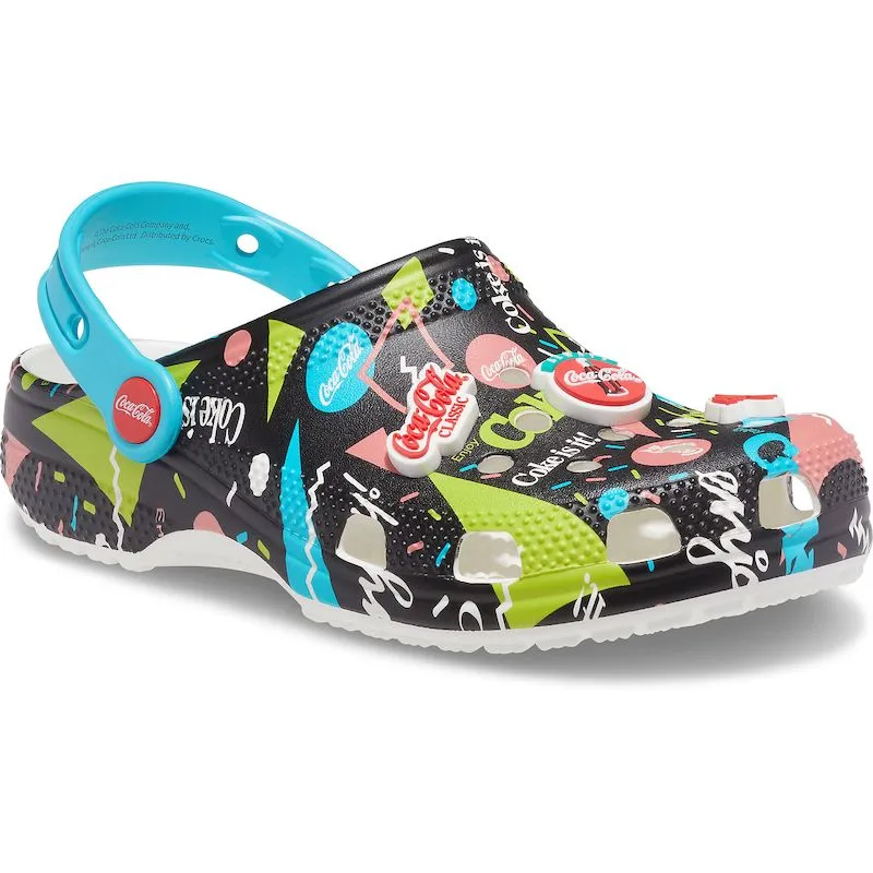 Crocs Unisex Coca Cola 90er Jahre Classic Clog - Schwarz / Mehrfarbig