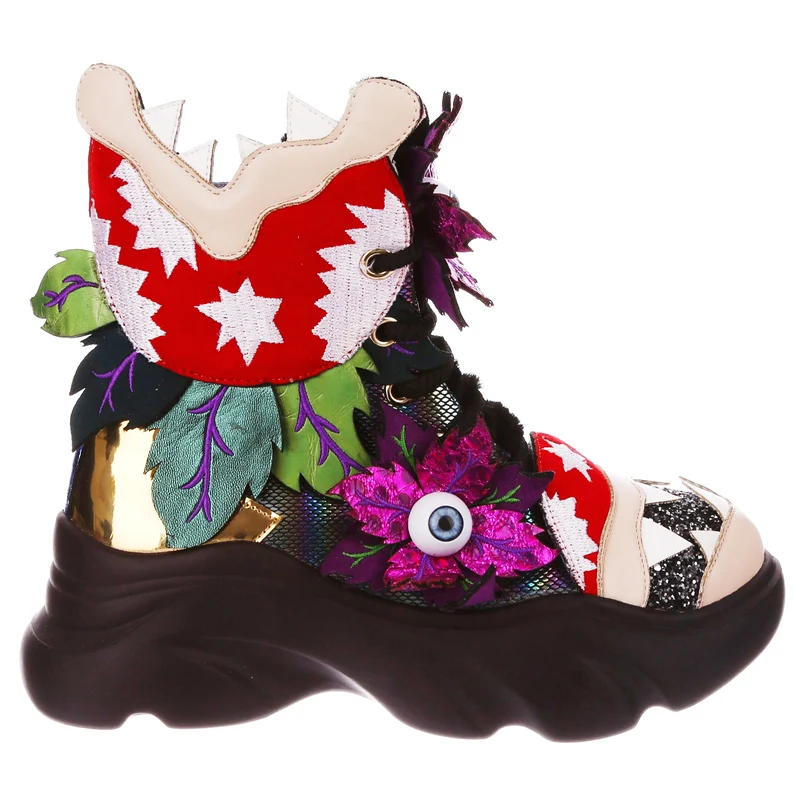 Irregular Choice - Goulish Garden High-Top-Turnschuhe - Petrol