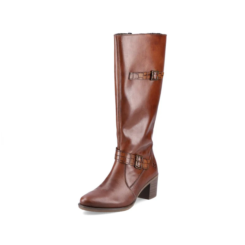 Rieker Brauner hoher Damenstiefel – Braun