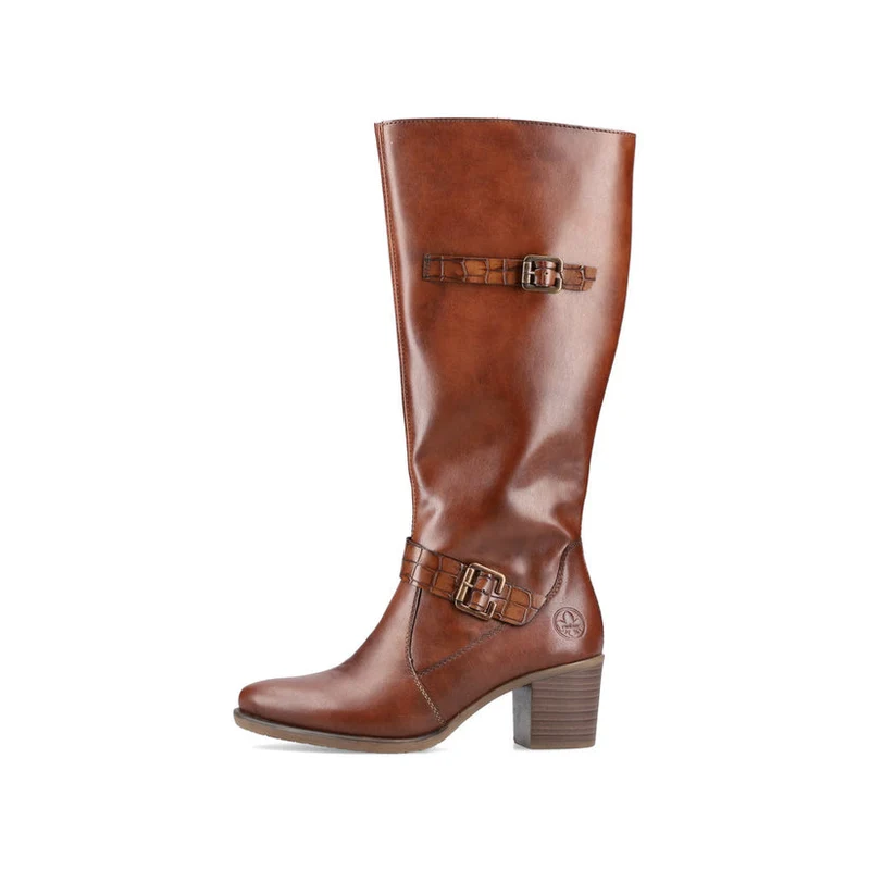 Rieker Brauner hoher Damenstiefel – Braun