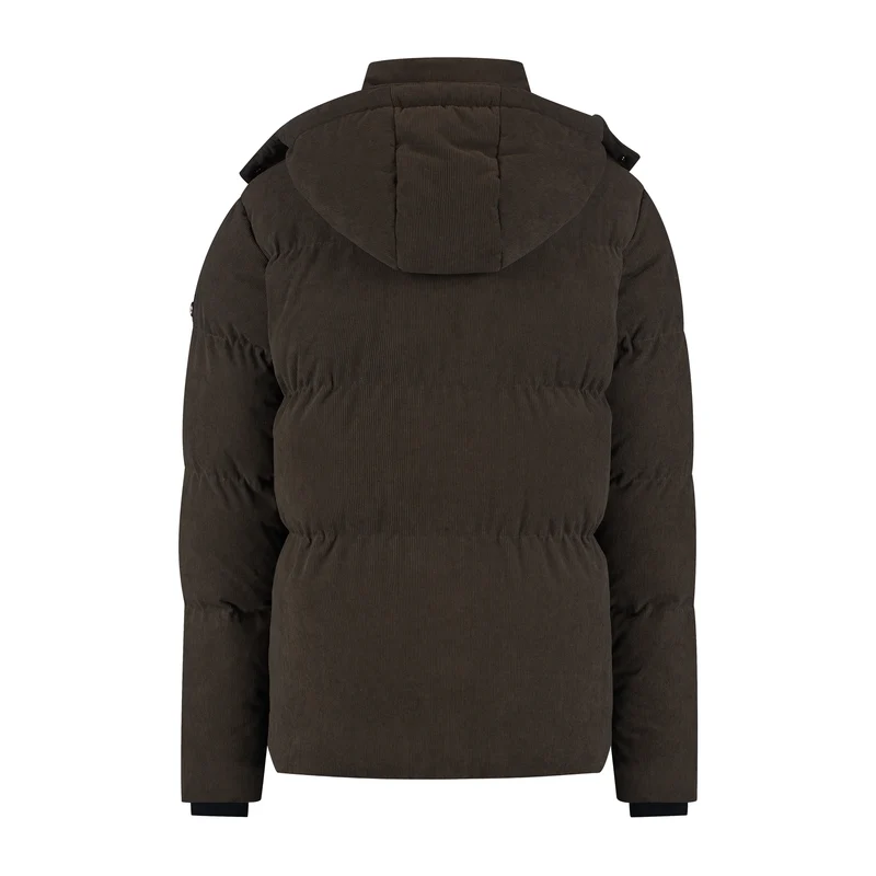 Ulf Herren – Daunen-Winterjacke – Cord – Dunkelbraun