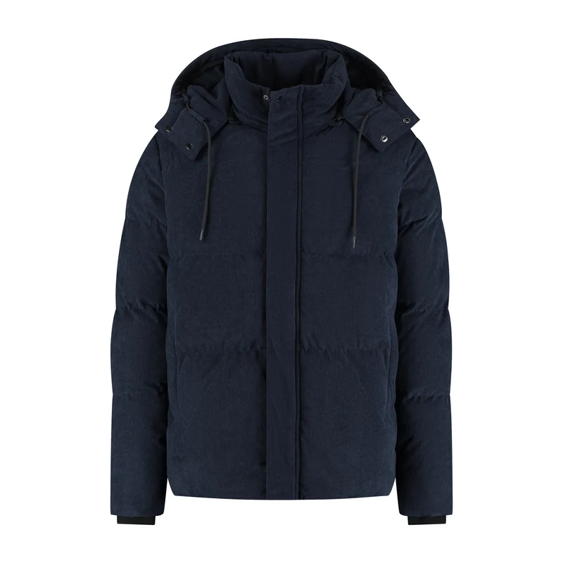Ulf Herren – Daunen-Winterjacke – Cord – Marineblau