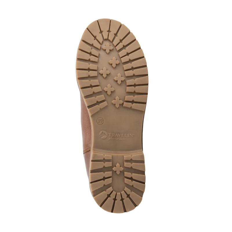 Tversted Damen – Chelsea-Stiefel – mit Wollfutter – Cognac