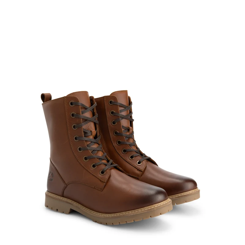 Trysil Damen – Schnürstiefel mit Reißverschluss – Wolle gefüttert