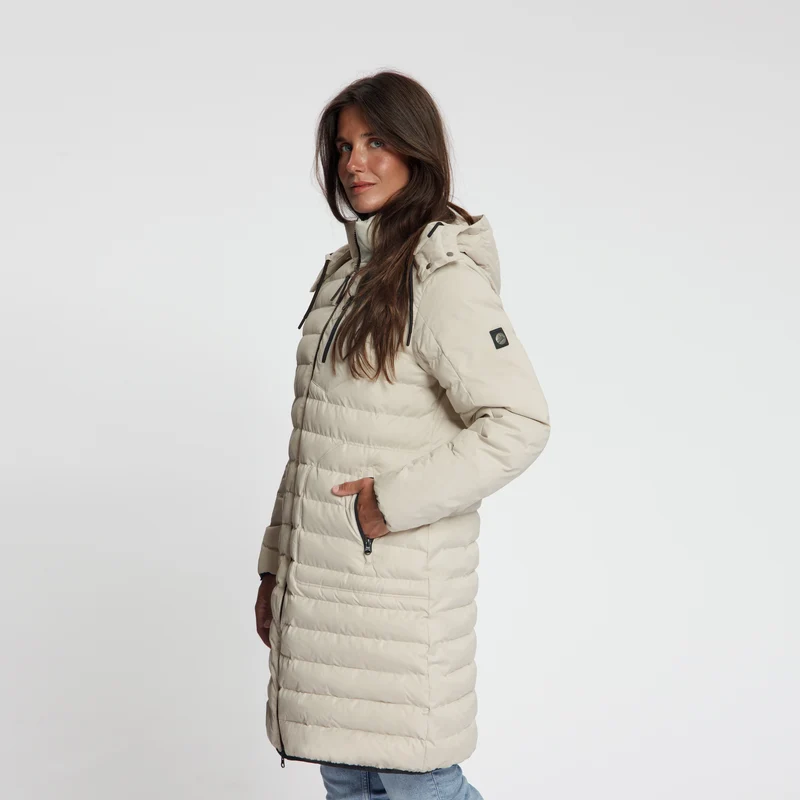 Saga Damen – Daunen-Winterjacke – Wasserdicht – Sand