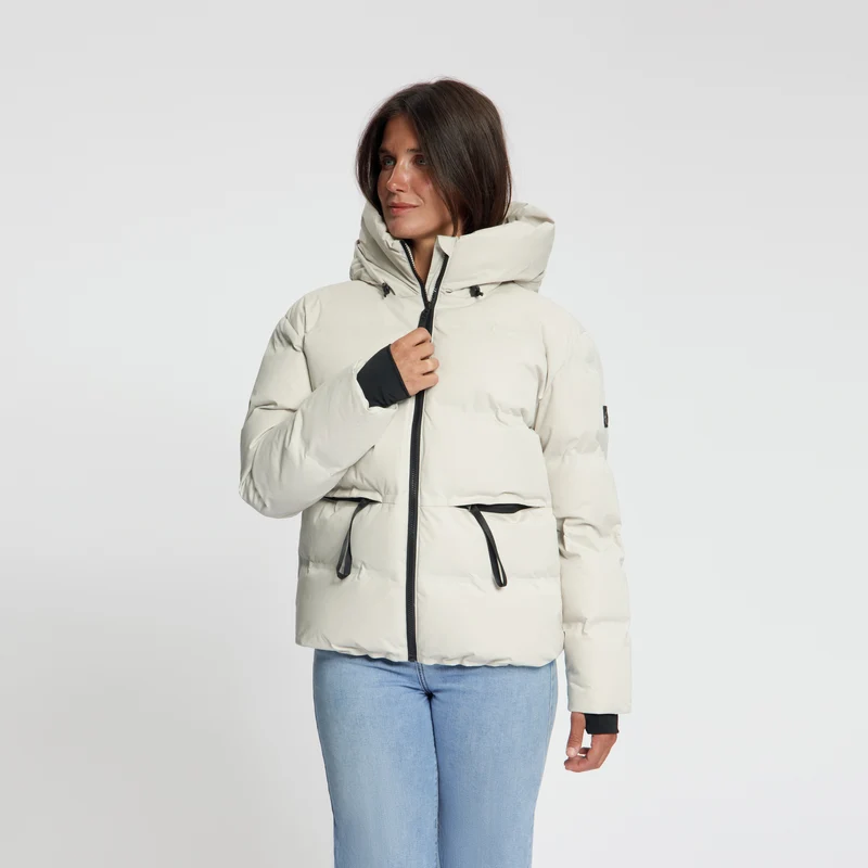 Oliv Damen – Winter-Daunenjacke – Wasserdicht – Sand