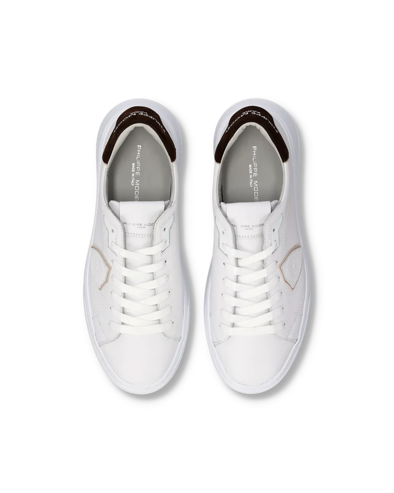 Sneakers Temple Men, White Brown
