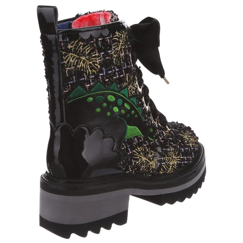 Irregular Choice Jurassic-Sprungstiefel für Damen – Schwarz