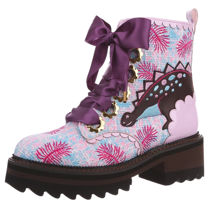 Irregular Choice Damen Jurassic Jump Boot – Rosa