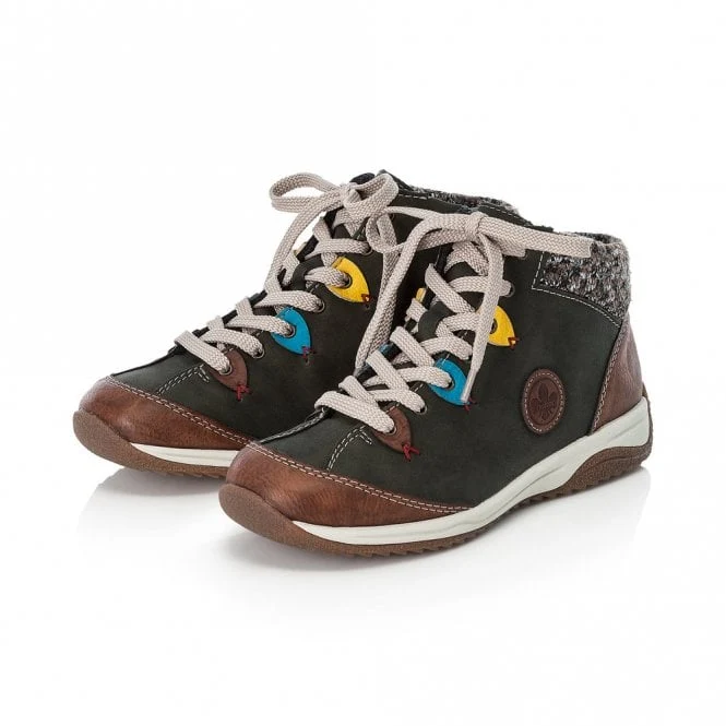 Rieker Fashion-Stiefelette für Damen – Grün