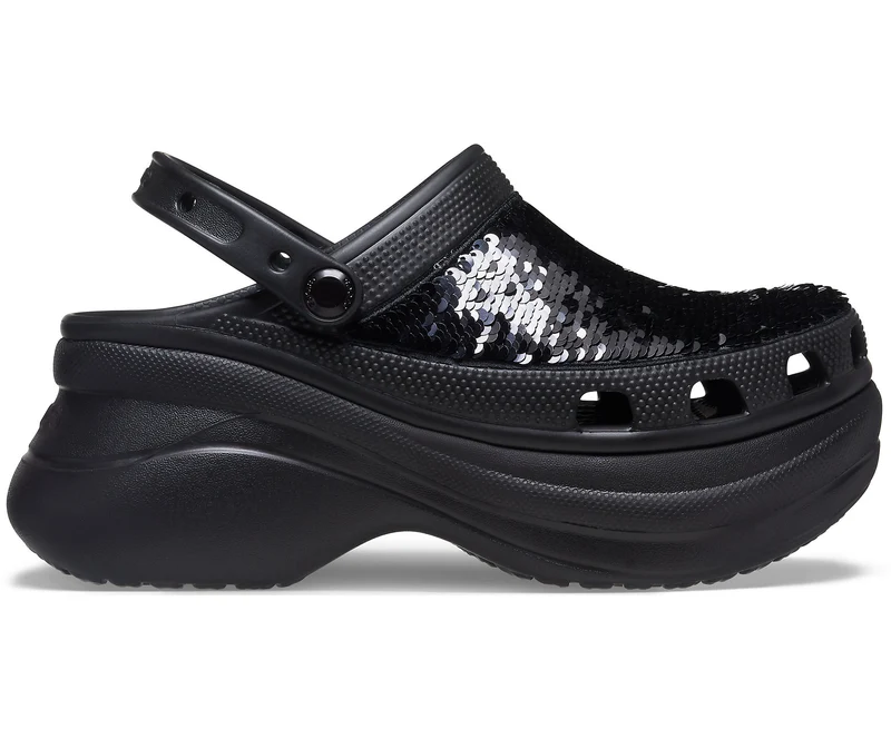 Crocs Unisex Classic Bae Pailletten Clog – Schwarz