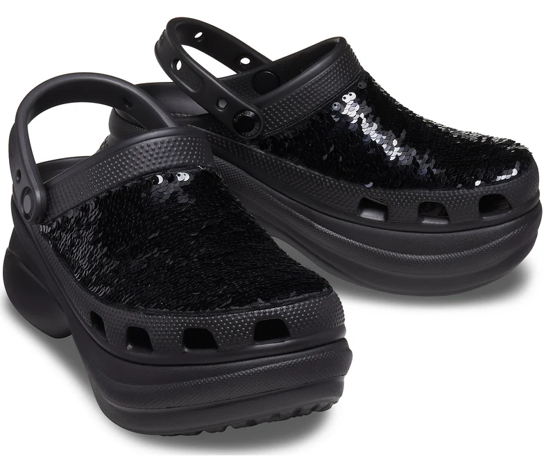 Crocs Unisex Classic Bae Pailletten Clog – Schwarz