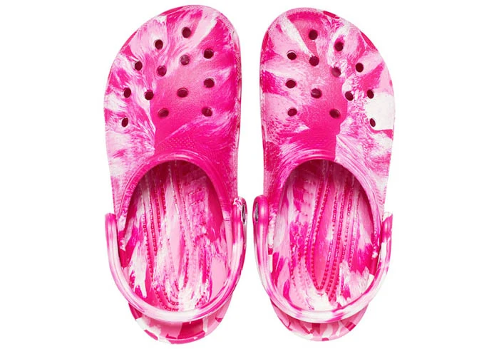 Crocs Klassische, marmorierte Unisex-Clogs – Candy Pink