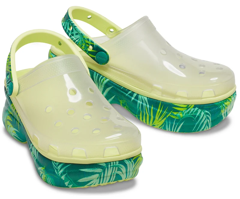 Crocs Klassischer Bae Tropical Clog für Damen – Tropisch / Grün