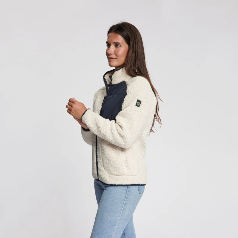 Odile Damen – Outdoor-Weste – Teddy – Cremeweiß
