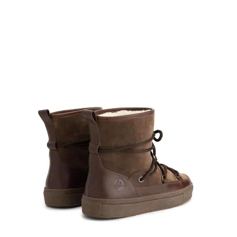 Norquay Damen – Winterstiefel – Mit Wollfutter – Dunkelbraun