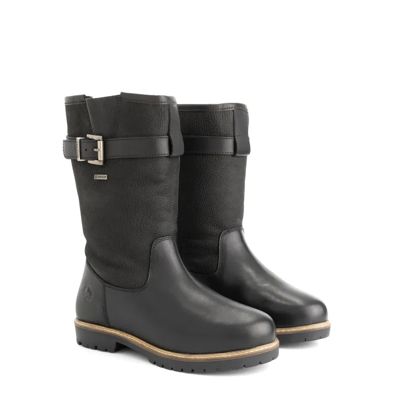 Vrangen Damen – Outdoor-Stiefel – mit Wollfutter – Schwarz
