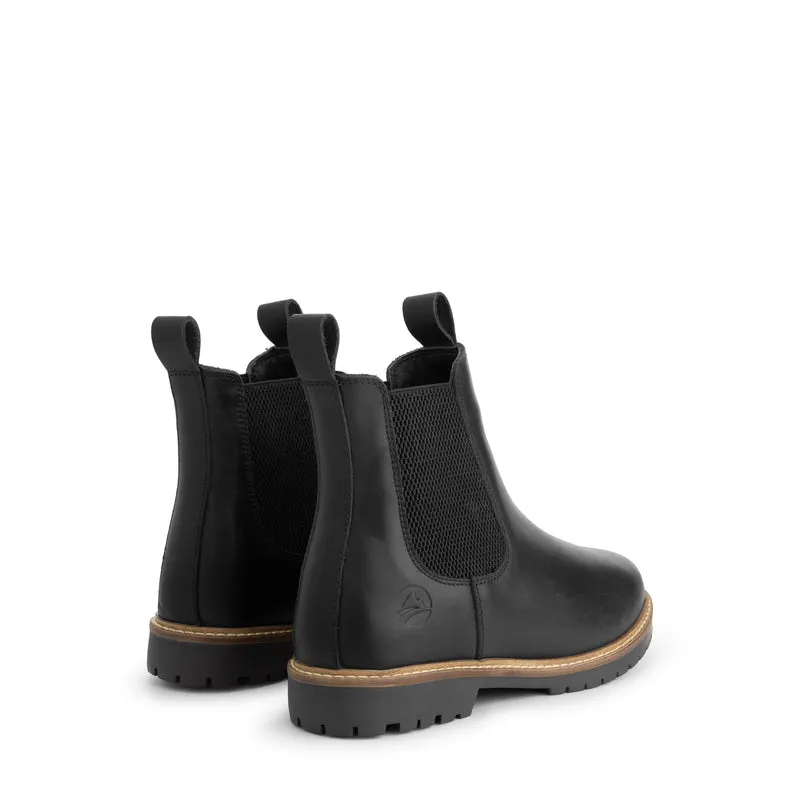 Tversted Damen – Chelsea-Stiefel – mit Wollfutter – Schwarz