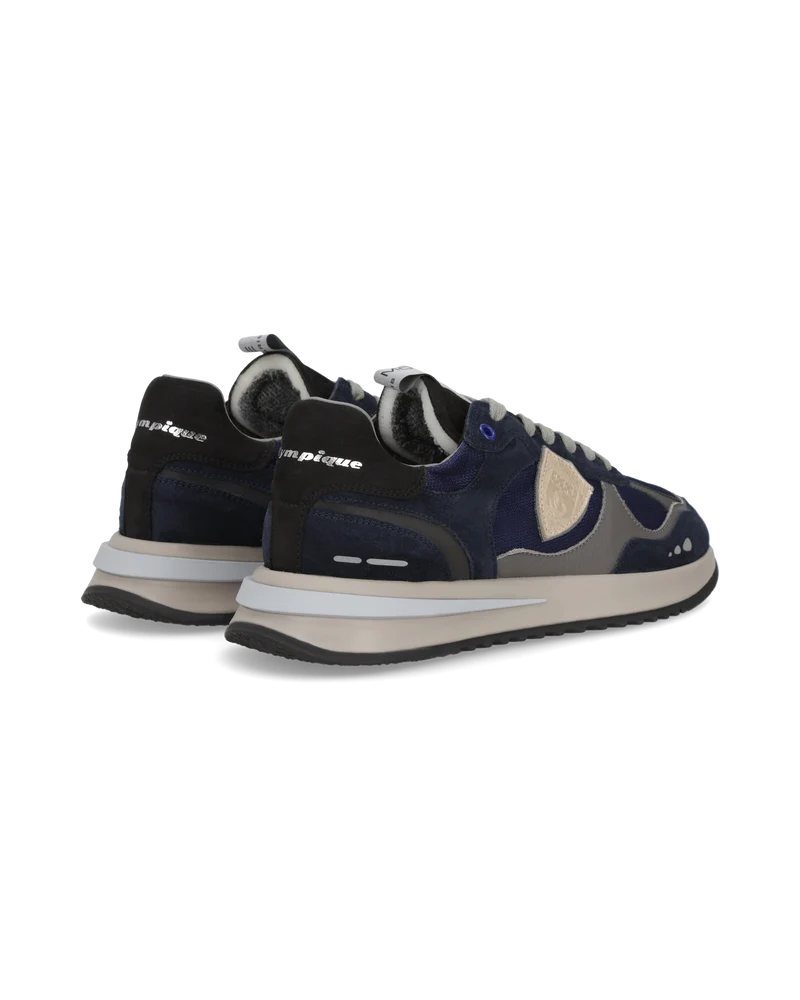 Sneakers Olympique Men, Blue Grey Black